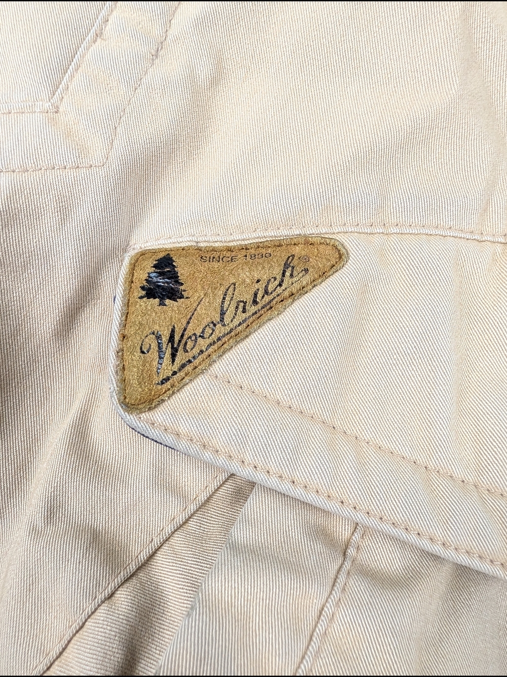 Woolrich Vintage Men’s Medium Field Jacket Tan Cotton Bomber Plaid Lined Coat - Picture 5 of 8